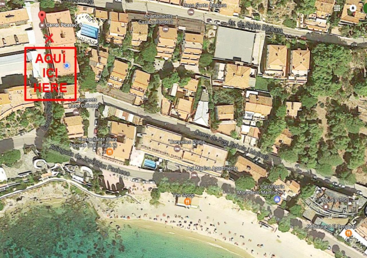 Apartamento para FAMILIAS a 50 metros de la playa Roses Bagian luar foto